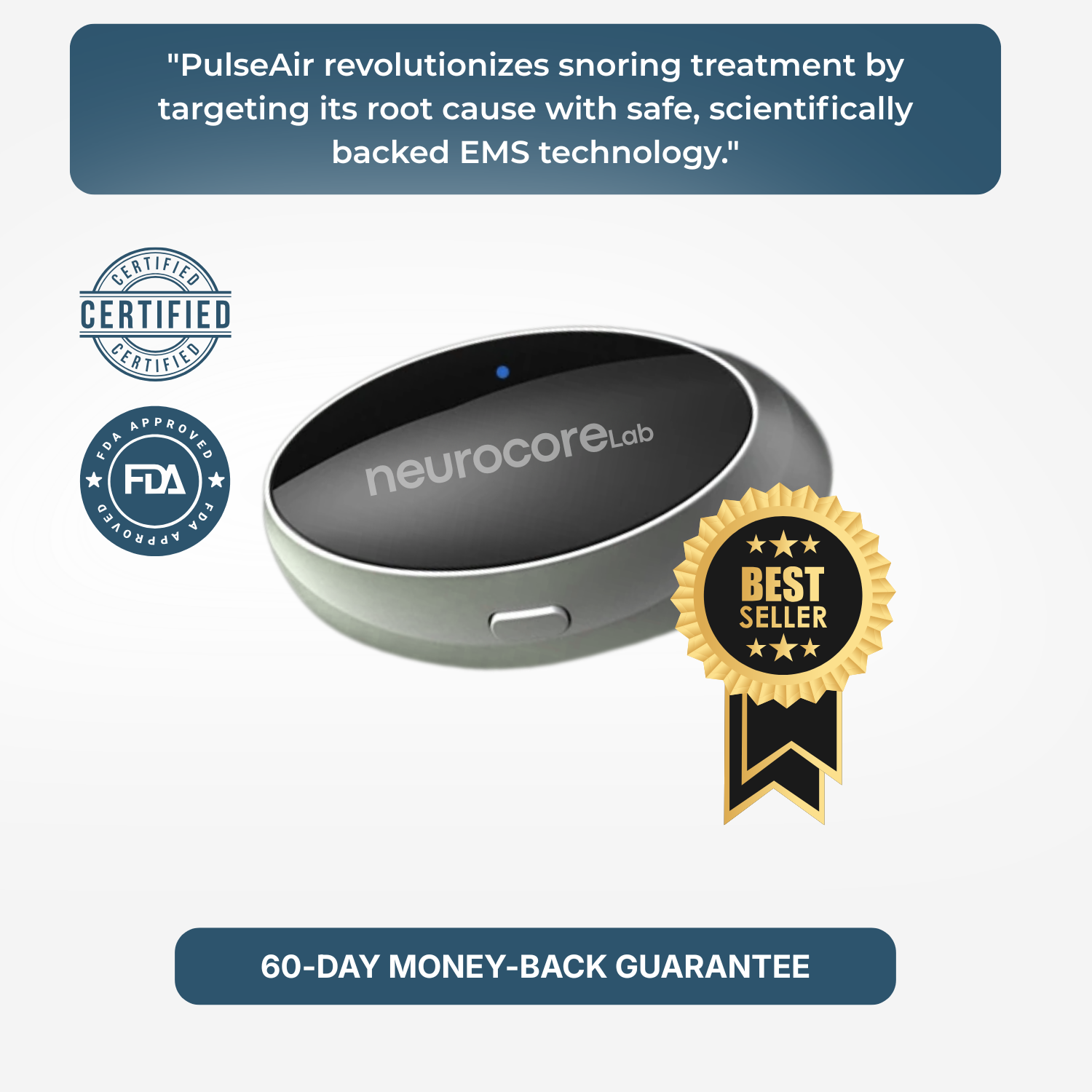 NeuroCore Pulseair | Smart Anti-Snoring Neurostimulation Device